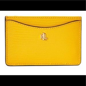 RalphLauren Lizard Embossed Leather Slim Card Case